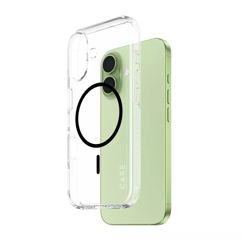 Dėklas PanzerGlass CARE by Flagship Case Skaidrus Urban Explorer Black MagSafe, skirtas iPhone 17
