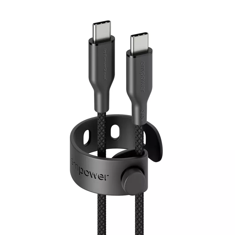 PanzerGlass empower™ by ® Racing 240W USB-C į USB-C laidas | USB 2.0 | 2 m | Space Juoda