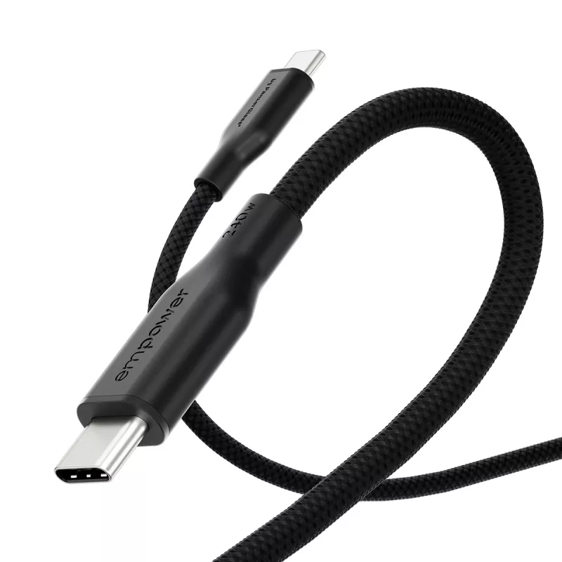 PanzerGlass empower™ by ® Racing 240W USB-C į USB-C laidas | USB 2.0 | 2 m | Space Juoda
