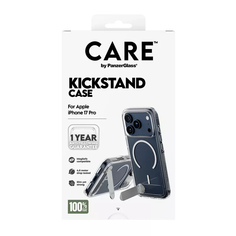 PanzerGlass CARE™ by ® Case permatomas su atrama ir MagSafe iPhone 17 Pro