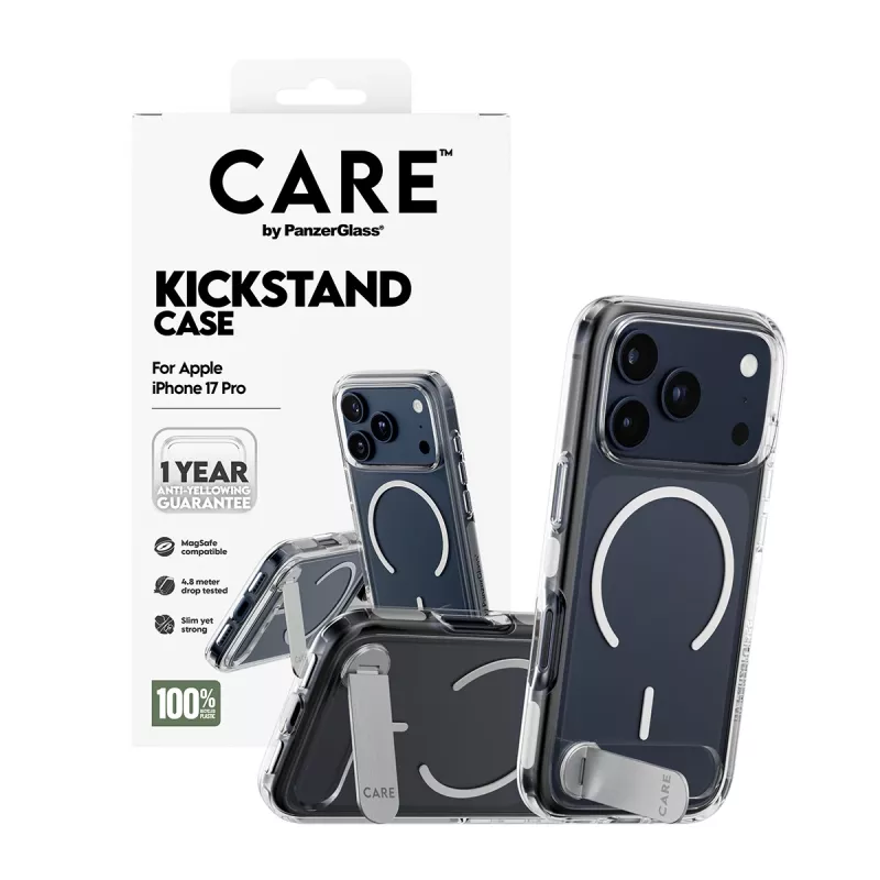 PanzerGlass CARE™ by ® Case permatomas su atrama ir MagSafe iPhone 17 Pro