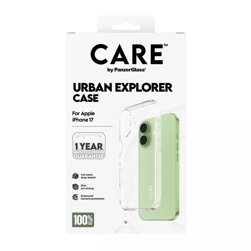 PanzerGlass CARE™ by ® Urban Explorer dėklas permatomas iPhone 17