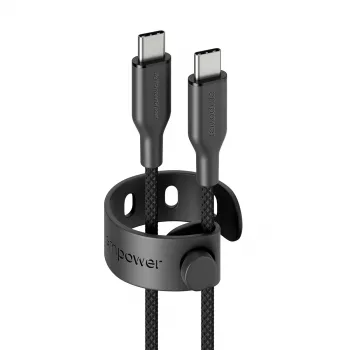 PanzerGlass empower™ by ® Racing 60W USB-C į USB-C laidas | USB 2.0 | 2 m | Space Juoda