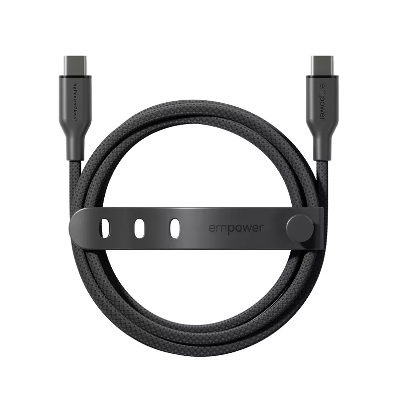 PanzerGlass empower™ by ® Racing 60W USB-C į USB-C laidas | USB 2.0 | 2 m | Space Juoda