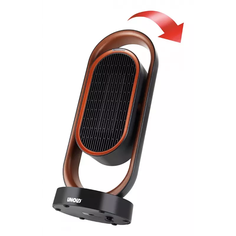 Unold Keraminis ventiliatorinis šildytuvas 3D, Ventiliatorinis elektrinis patalpos šildytuvas, Keraminis, -45–45°, 80°, 8 val., 1,5 m