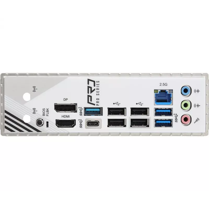 ASRock pagrindinė plokštė A620AM Pro Rs AM5 AMD A620A 4 X DDR5 1 X HDMI 2.1 Tmds/frl 8g Suderinama 1 X DisplayPort 1.4 Su DSC mATX