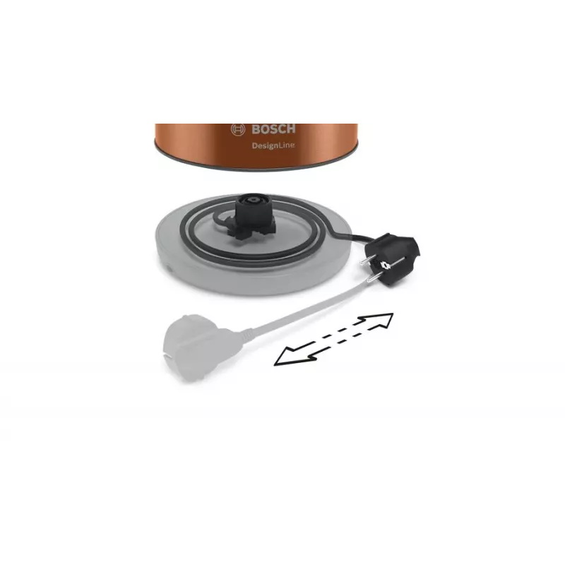 Bosch TWK4P439 elektrinis virdulys 1,7 l 2400 W juoda, auksinė