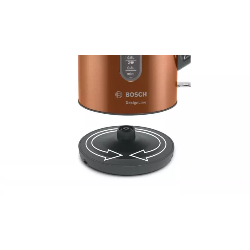 Bosch TWK4P439 elektrinis virdulys 1,7 l 2400 W juoda, auksinė