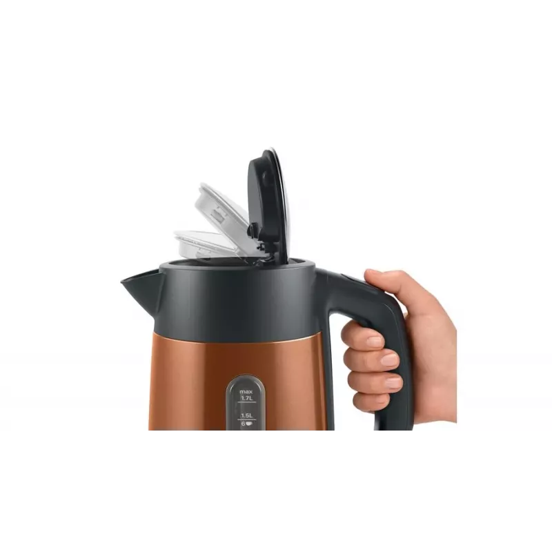 Bosch TWK4P439 elektrinis virdulys 1,7 l 2400 W juoda, auksinė