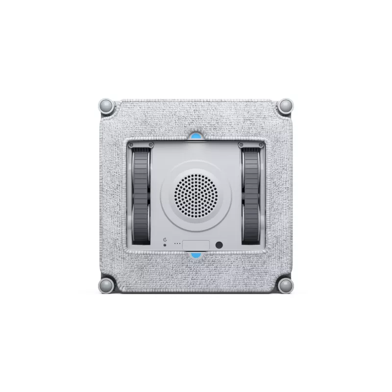 Langų valiklis Ecovacs WINBOT MINI — siurbimas, Li-Ion baterija, min lango dydis 22×25 cm, 1,3 kg, 215×215×55 mm, pilkas/baltas