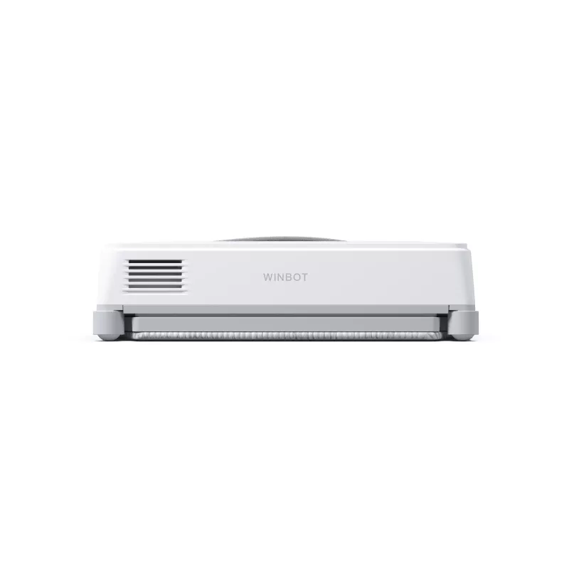 Langų valiklis Ecovacs WINBOT MINI — siurbimas, Li-Ion baterija, min lango dydis 22×25 cm, 1,3 kg, 215×215×55 mm, pilkas/baltas