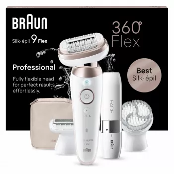 Braun Silk-épil 9 Flex 9-360 3D 40 pincetų Rožinė, Balta