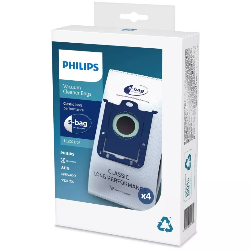 Philips s-bag FC8021/03 dulkių siurblio maišeliai