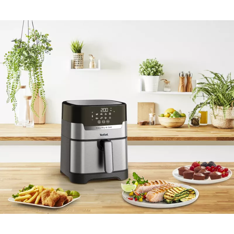 Tefal Easy Fry & Grill EY505D Vienvietis 4,2 L Atskiras 1550 W Karšto oro gruzdintuvė Nerūdijantis plienas