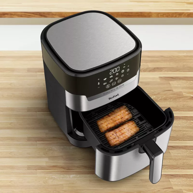 Tefal Easy Fry & Grill EY505D Vienvietis 4,2 L Atskiras 1550 W Karšto oro gruzdintuvė Nerūdijantis plienas