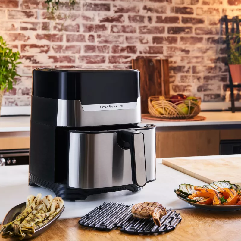 Tefal Easy Fry & Grill EY505D Vienvietis 4,2 L Atskiras 1550 W Karšto oro gruzdintuvė Nerūdijantis plienas