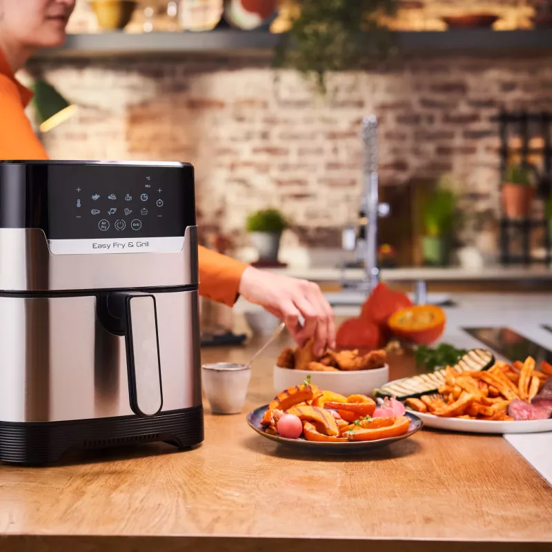 Tefal Easy Fry & Grill EY505D Vienvietis 4,2 L Atskiras 1550 W Karšto oro gruzdintuvė Nerūdijantis plienas
