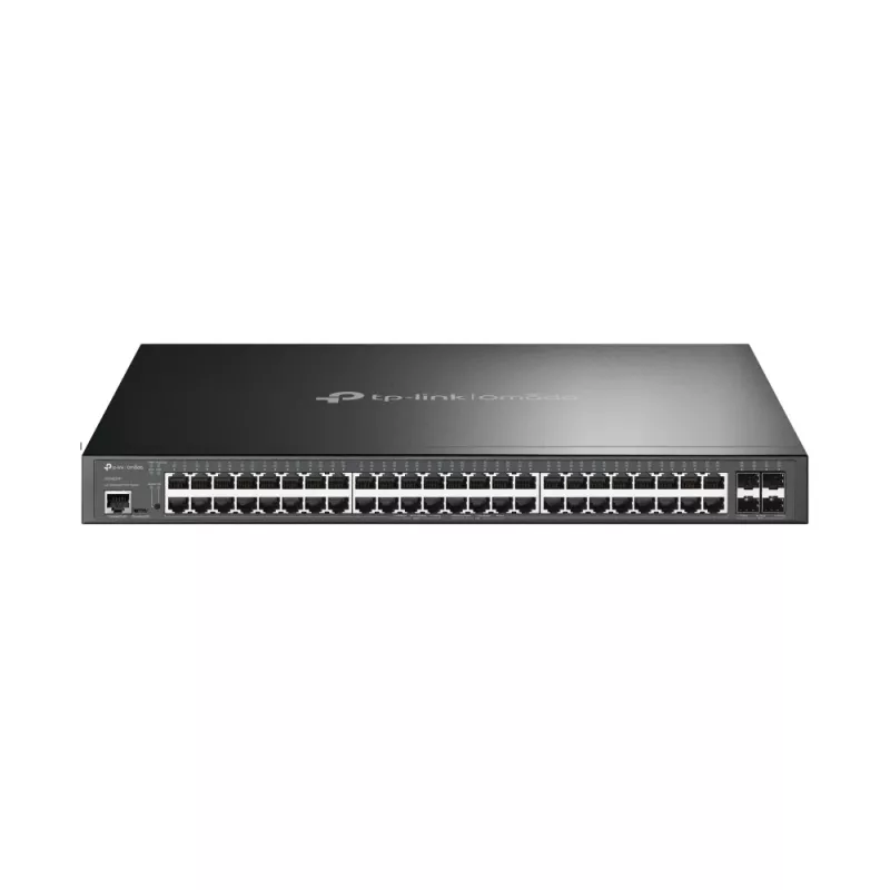 TP-Link Omada 48 prievadų Gigabit ir 4 prievadų 10GE SFP+ L2+ valdomas jungiklis su 48 prievadų PoE+