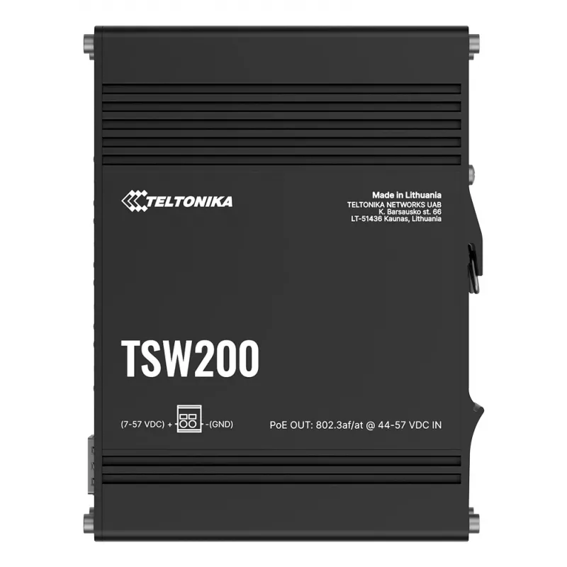TELTONIKA TSW200 Pramoninis nevaldomas PoE+ Gigabit Ethernet jungiklis