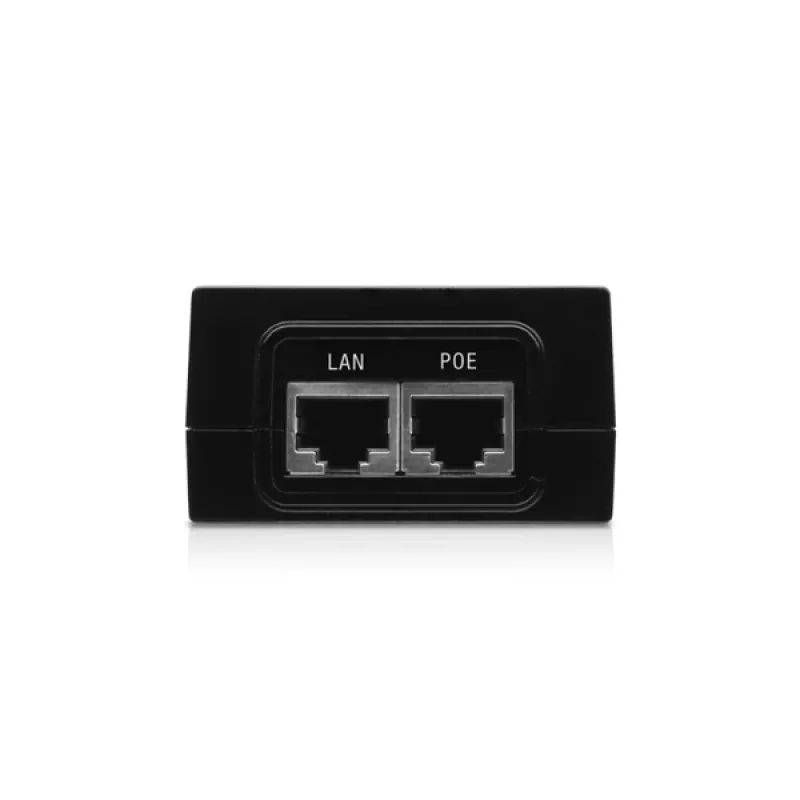 PoE adapteris UBIQUITI POE-24-24W — 24 V PoE, 2 × RJ-45 Fast Ethernet prievadai, 88×57×33 mm