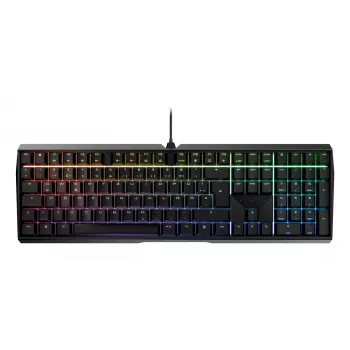 CHERRY MX 3.0S RGB klaviatūra, skirta žaidimams, USB, QWERTZ, vokiška, juoda