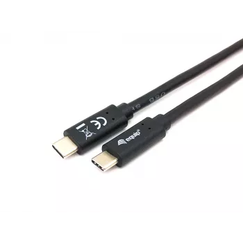 Equip USB 3.2 Gen 1x1 Type-C į C, V/V, 2,0 m, 2 m, USB C, USB C, USB 3.2 Gen 1 (3.1 Gen 1), 5 Gbit/s, juoda