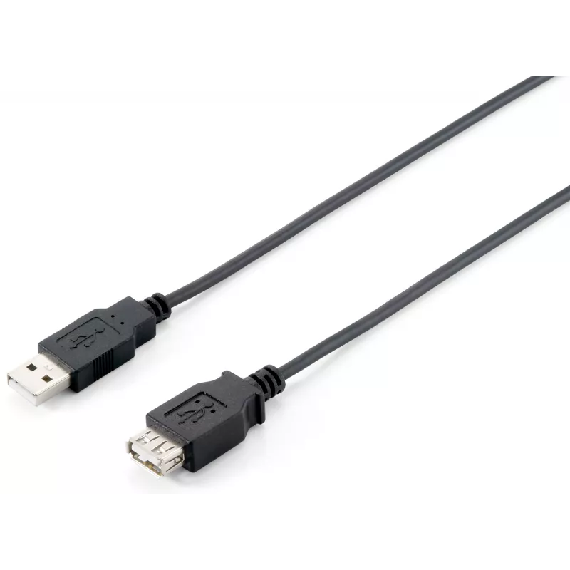 Equip USB 2.0 Type A ilginamasis laidas, kištukas-lizdas, 1,8 m, juodas
