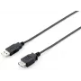 Equip USB 2.0 Type A Extension kabelis Male to Female, 3.0m , Juoda