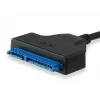 Equip USB Type C to SATA kabelis, Juoda, 6 Gbit/s, 50 mm, 150 mm, 500 mm, 50 g