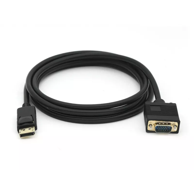 Equip DisplayPort laido kištukas į VGA (HD15) laido kištuką, 2 m, VGA (D-Sub), DisplayPort, laido kištukas, laido kištukas, tiesus
