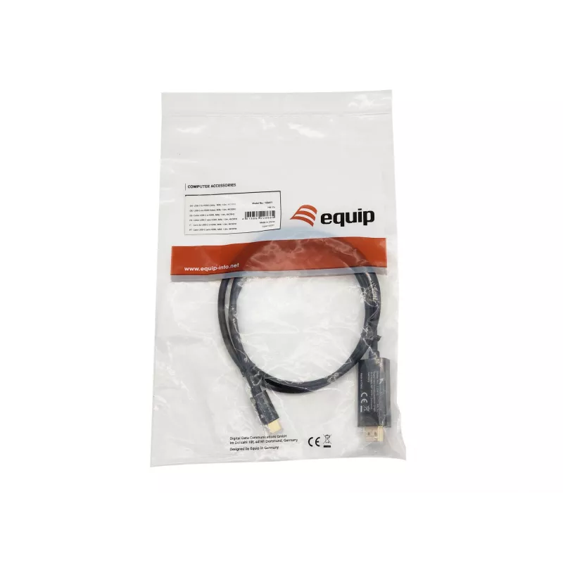 Equip USB-C į HDMI kabelis, M/M, 1,0 m, 4K/30 Hz