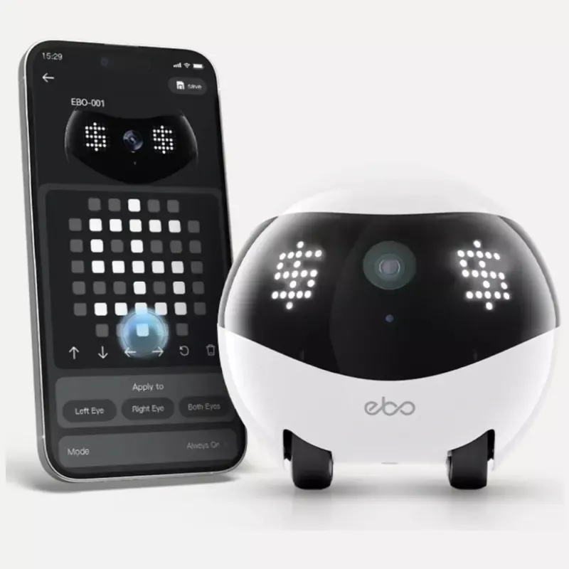 Stebėjimo robotas Enabot EBO AIR 2 — mobilioji namų kamera, rožinė