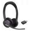 Yealink WH64 Hybrid Dual Teams ausinės belaidės antgalvinės biurui/skambučių centrui Micro-USB Bluetooth juodos