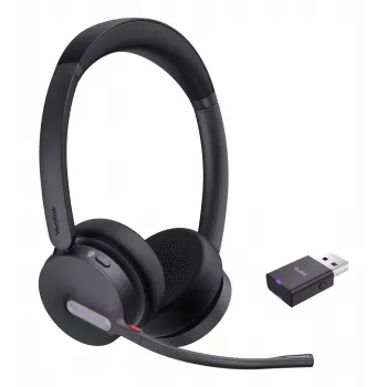 Yealink WH64 Hybrid Dual Teams ausinės belaidės antgalvinės biurui/skambučių centrui Micro-USB Bluetooth juodos