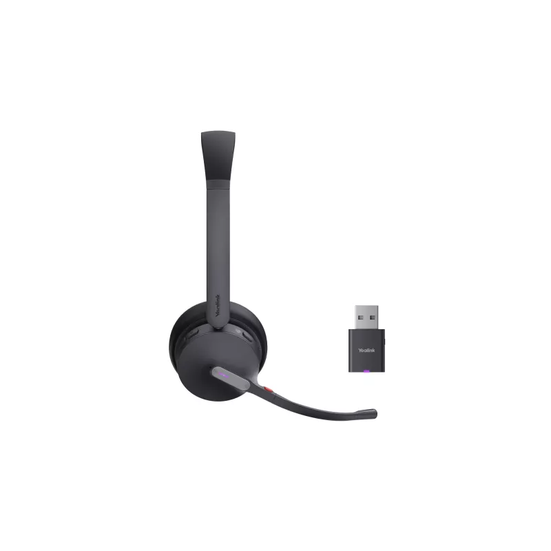 Yealink WH64 Hybrid Dual Teams ausinės belaidės antgalvinės biurui/skambučių centrui Micro-USB Bluetooth juodos