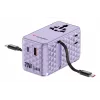 Verbatim Charge 'n' Travel 70W 2C ištraukiamas universalus kelioninis adapteris violetinis