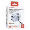 Verbatim Charge 'n' Travel 100W Universalus kelioninis adapteris su įtraukiamu kabeliu, mėlynas