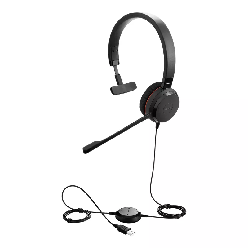 Jabra EVOLVE 30 II UC Mono, laidinis, 150 - 7000 Hz, biuras/skambučių centras, 142 g, ausinės, juodos