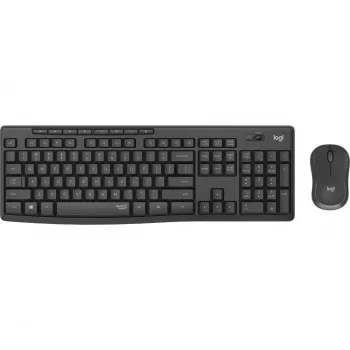 Logitech MK295 tylus belaidis rinkinys klaviatūra pelė įskaičiuota Office USB QWERTZ vokiška grafitas