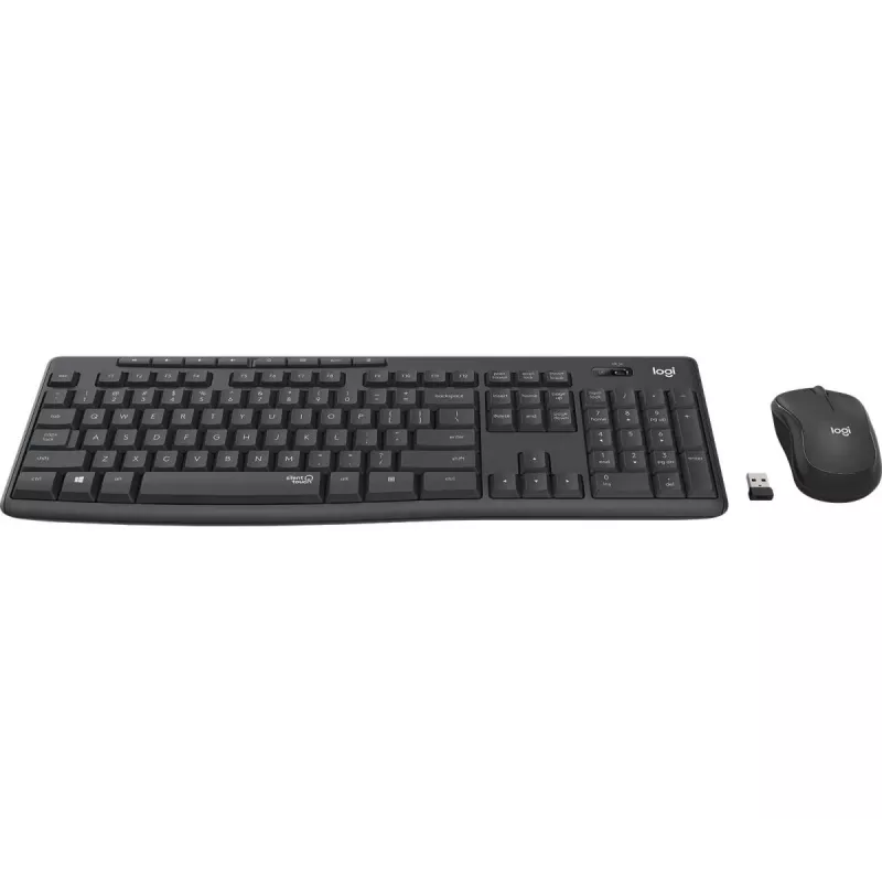Logitech MK295 tylus belaidis rinkinys klaviatūra pelė įskaičiuota Office USB QWERTZ vokiška grafitas