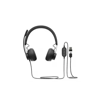LOGITECH Zone Wired - USB-C / USB-A - Ausinė - MSFT Teams Zone - Juoda