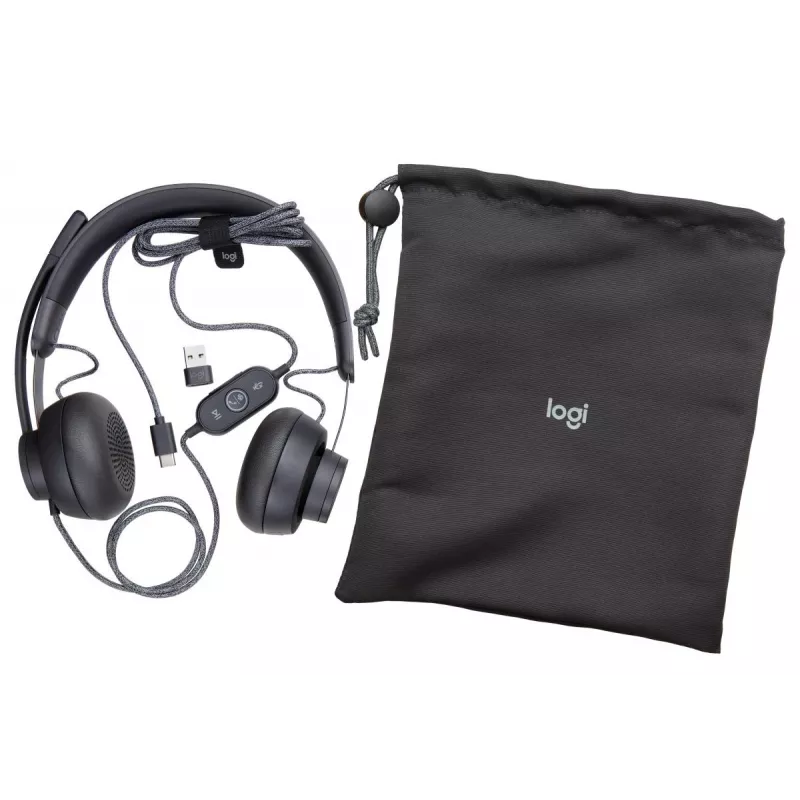 LOGITECH Zone Wired - USB-C / USB-A - Ausinė - MSFT Teams Zone - Juoda