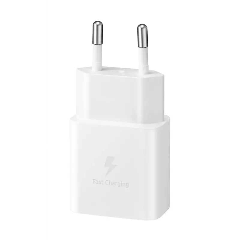 Mobiliojo įrenginio įkroviklis Samsung EP-T1510NWEGEU, 15 W USB-C, 100–240 V kintamoji srovė, skirtas naudoti patalpose, baltas
