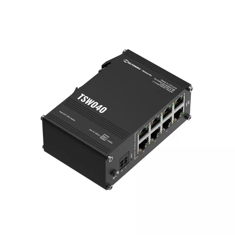 Nevaldomas komutatorius Teltonika NETWORKS TSW040 8 prievadų PoE+