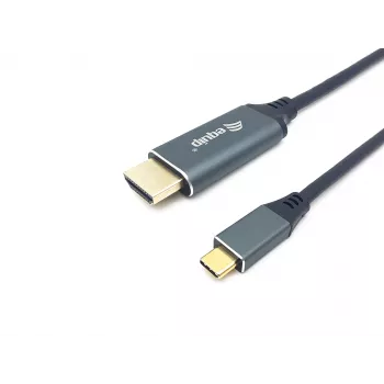 Equip USB-C į HDMI kabelis, M/M, 3,0 m, 4K/60Hz, 3 m, USB Type-C, HDMI Type A (standartinis), kištukas, kištukas, tiesus