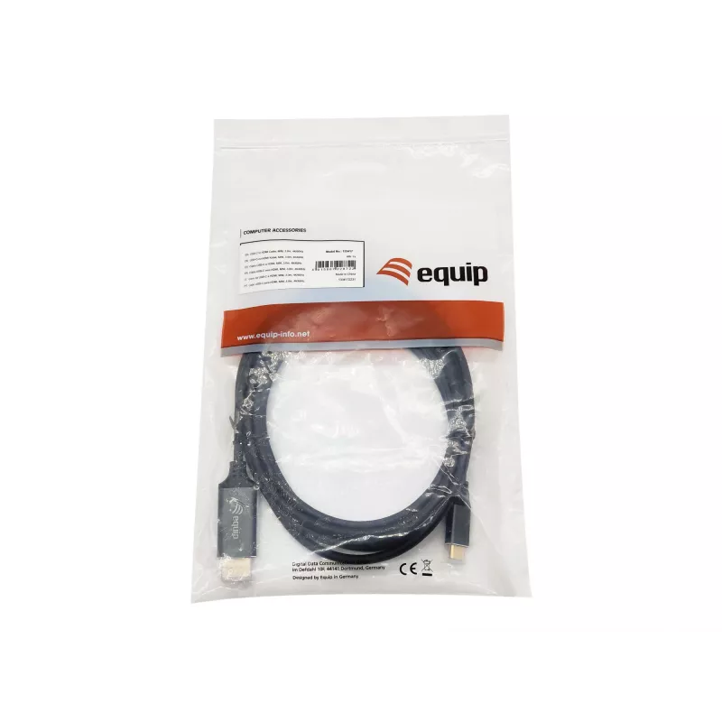 Equip USB-C į HDMI kabelis, M/M, 3,0 m, 4K/60Hz, 3 m, USB Type-C, HDMI Type A (standartinis), kištukas, kištukas, tiesus