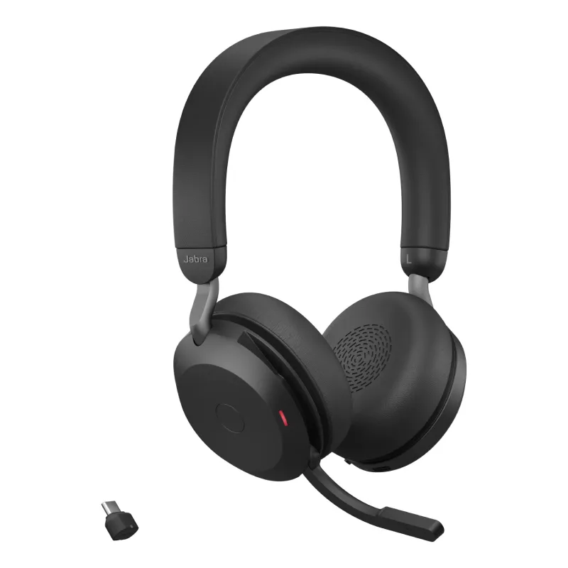 Jabra Evolve2 75 - USB-C UC - Juoda, laidinis ir belaidis, biuro/skambučių centras, 20 - 20000 Hz, 197 g, ausinės, juoda