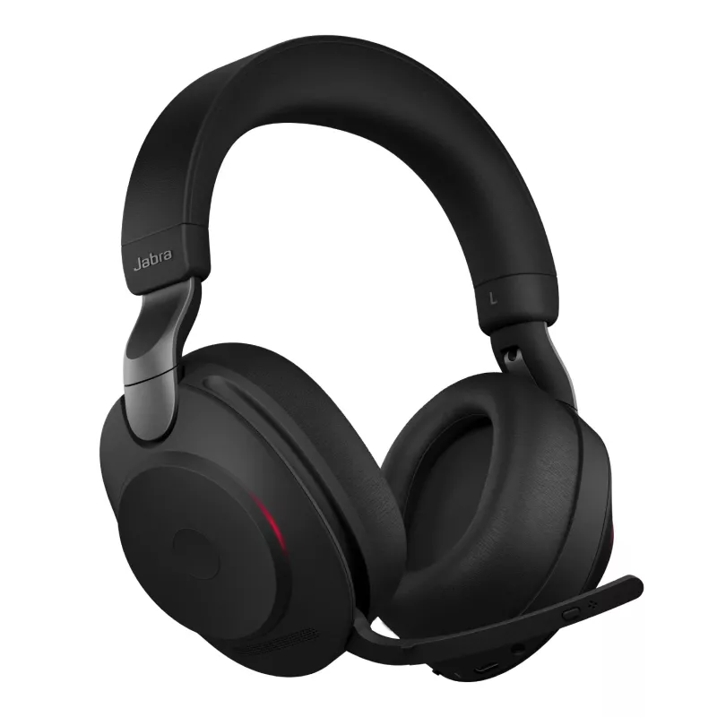 Jabra Evolve2 85 - Link380a UC Stereo, juoda, laidinis ir belaidis, biurui / skambučių centrui, 20 - 20000 Hz, 286 g, ausinės, juoda
