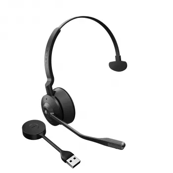 Jabra Engage 55 - USB-A MS Mono, EMEA/APAC, belaidis, biuro/skambučių centras, 57 g, ausinės, juodos, titano