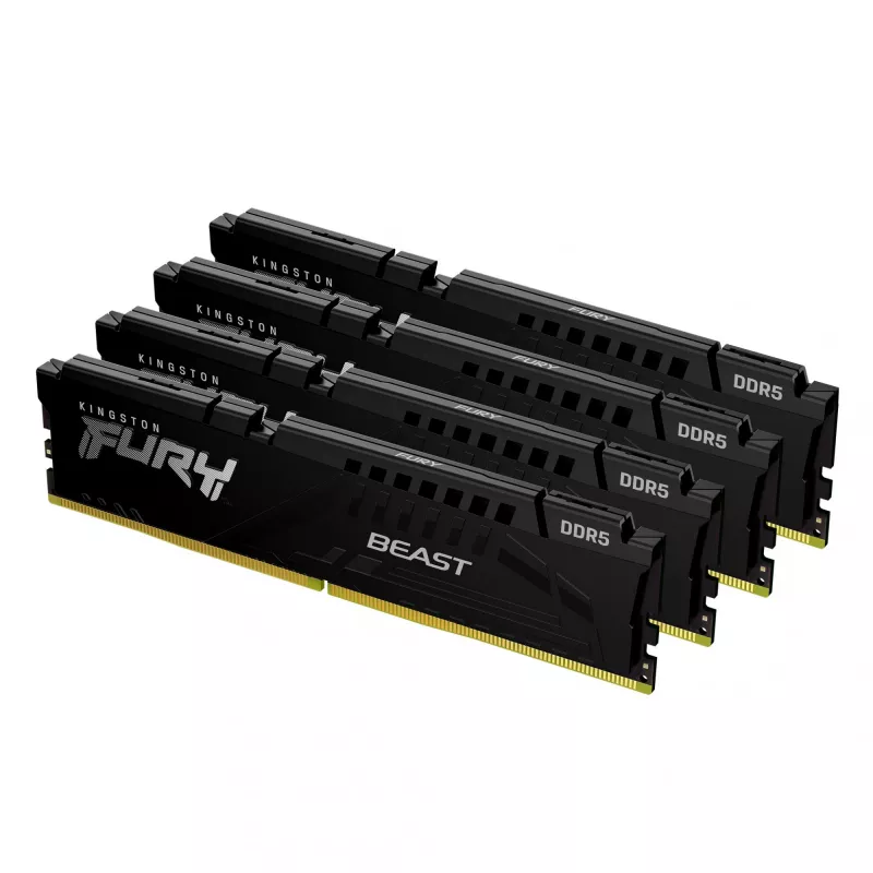 Kingston Technology FURY Beast 128GB 5600MT/s DDR5 CL40 DIMM (4 vnt. rinkinys) Juoda XMP
